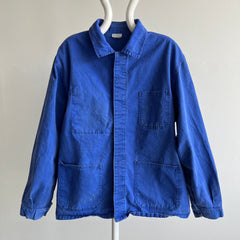 1990s Larger Traditional Blue French Chore Coat