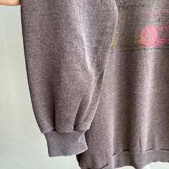 1980s Super Faded Florida Bronze/Gray/Brown Slouchy Worn Sweatshirt