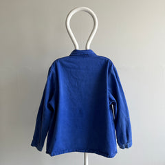 Manteau de corvée français bleu traditionnel des années 1990