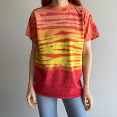 1990/2000s Striped Tie Dye Cotton T-Shirt