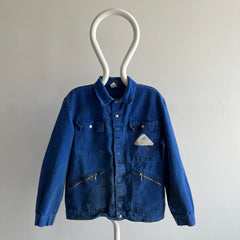 1980s SUPER RAD Thrashed Snapped Front French Chore Coat
