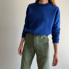 1980s Royal Blue Raglan With Side Detailing - Not Your Average!!