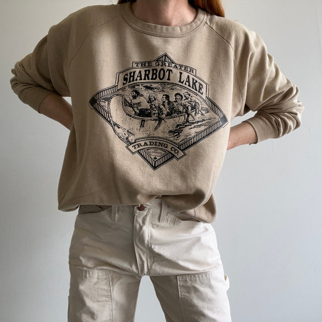 1970s The Greater Sharbot Lake, Canada Tourist Sweatshirt - Destroyed