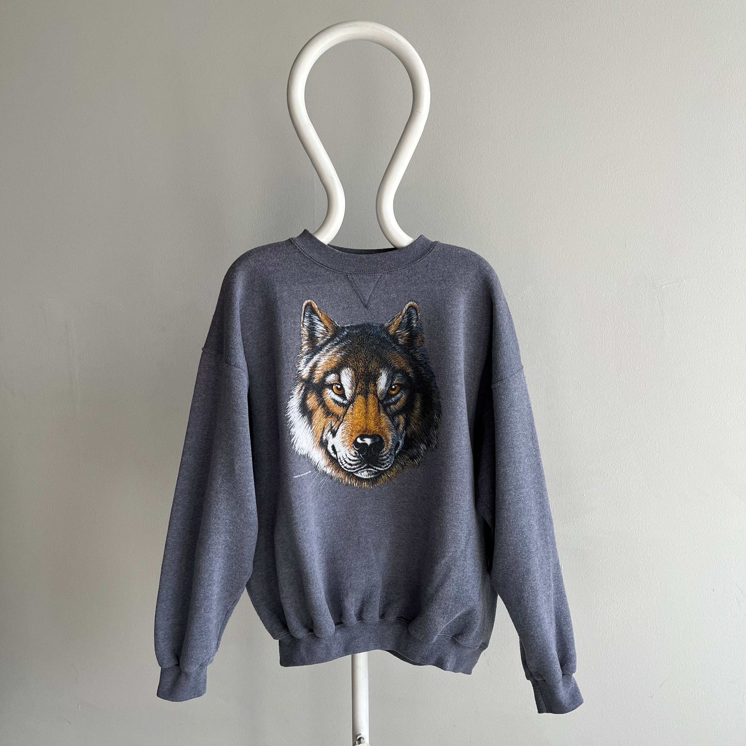 Sweat tête de loup années 2000