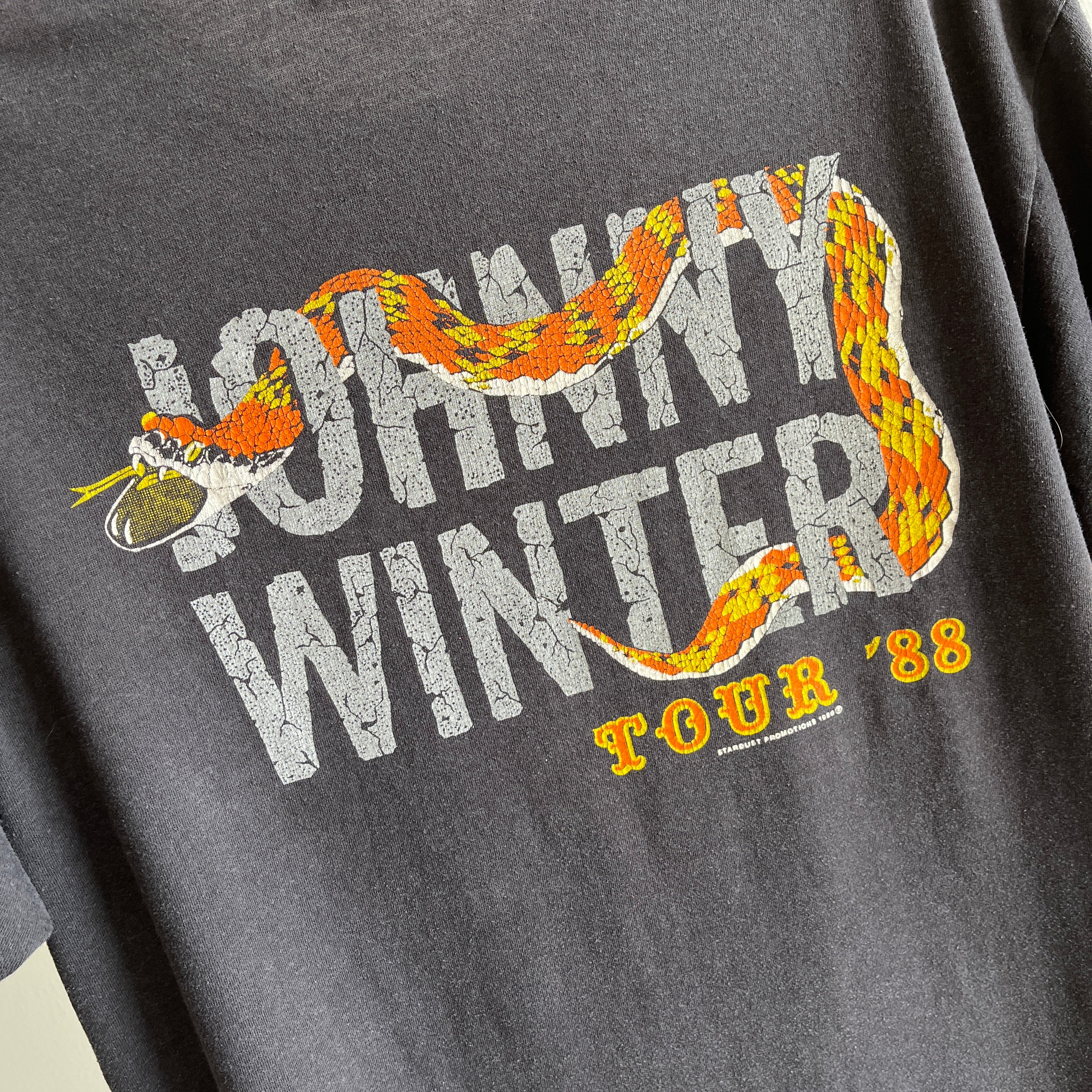 1988 Johnny Winter Tour T-Shirt - Legit!