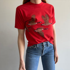 1980s Canada Tourist T-Shirt Wrap Around Geese T-Shirt