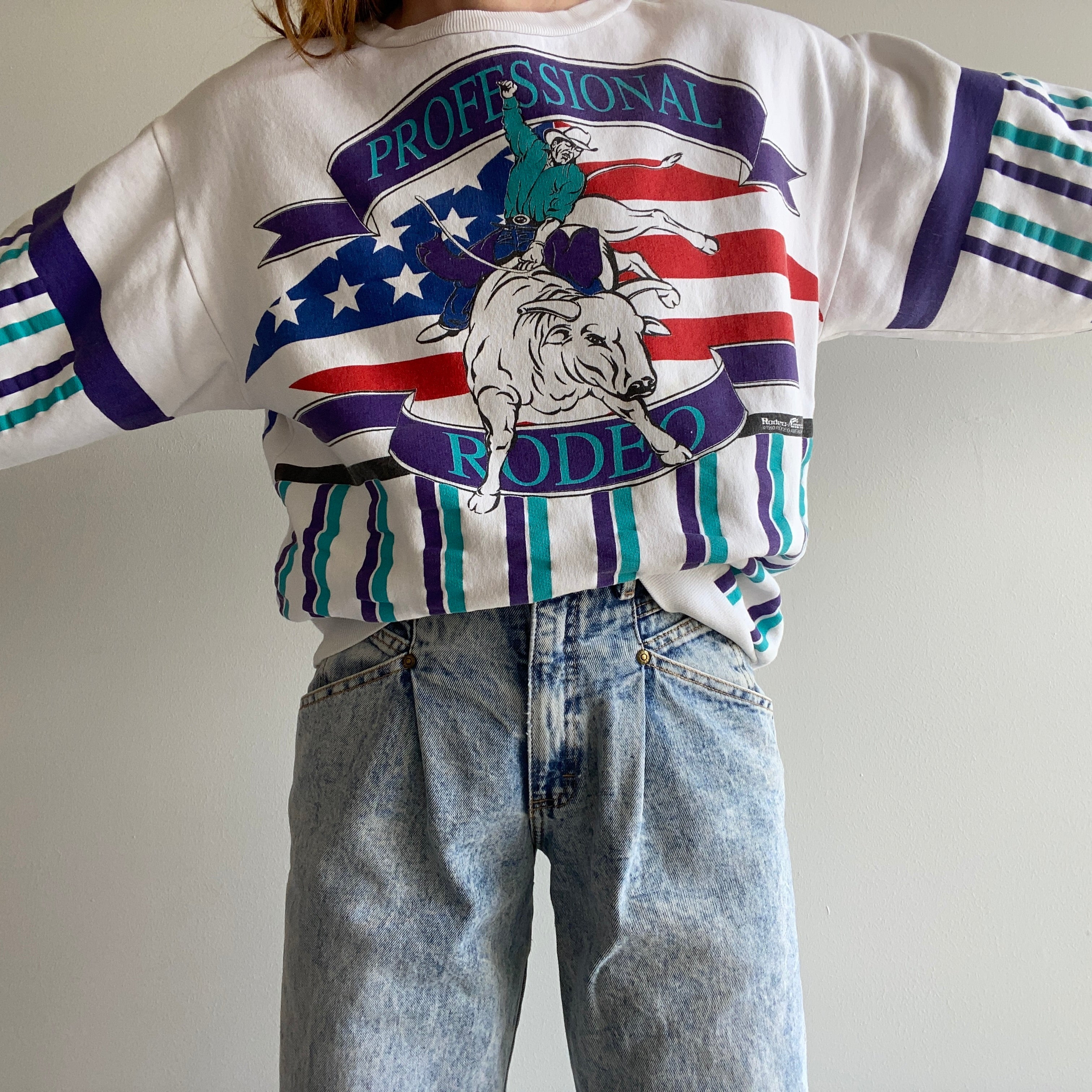 1993 Professional Rodeo Cowboy EPPPPPPPIC SWEATSHIRT - WOWOWOWOW