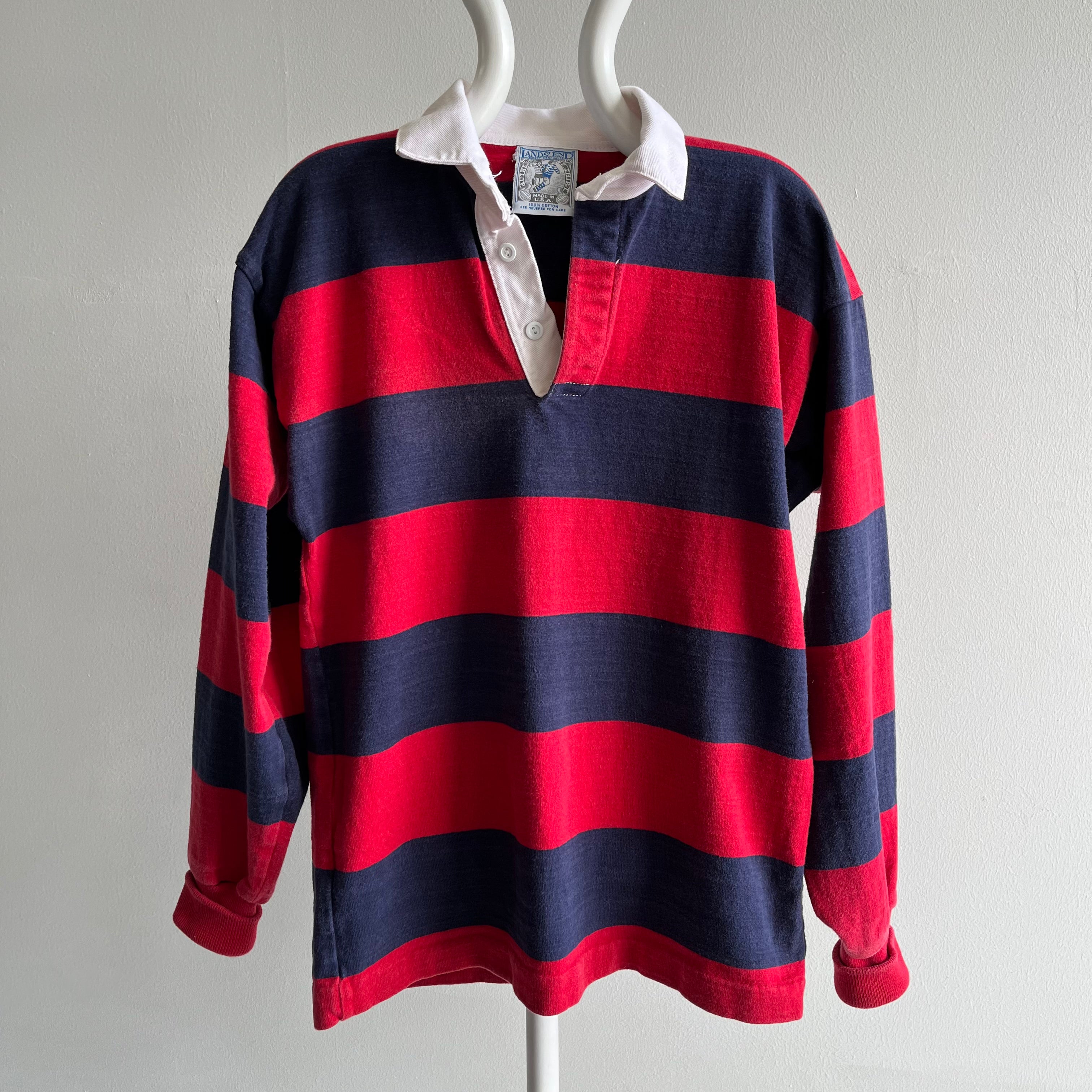 1980s Land's End USA Made Traditional Rugby Shirt - THIS!