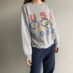 1988 Sweat-shirt olympique joliment usé