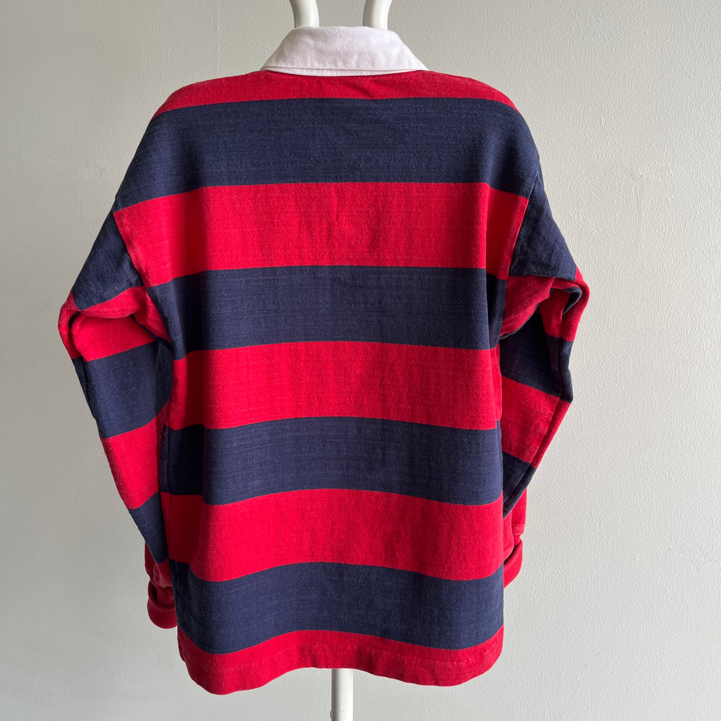 1980s Land's End USA Made Traditional Rugby Shirt - THIS!