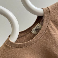 1980s Army Issue Blank Brown Super Soft T-Shirt