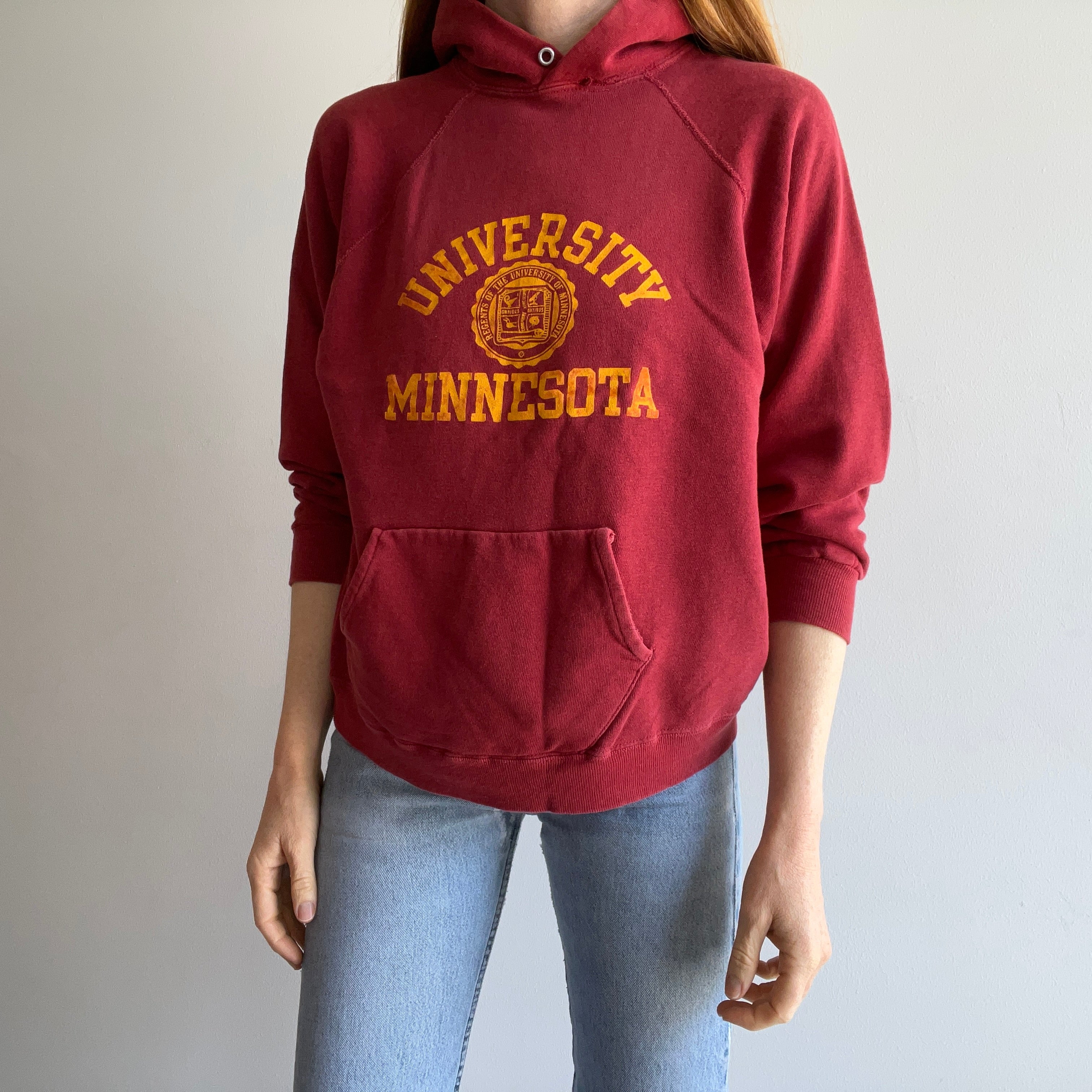 1970s University of Minnesota Pull Over Hoodie !!!