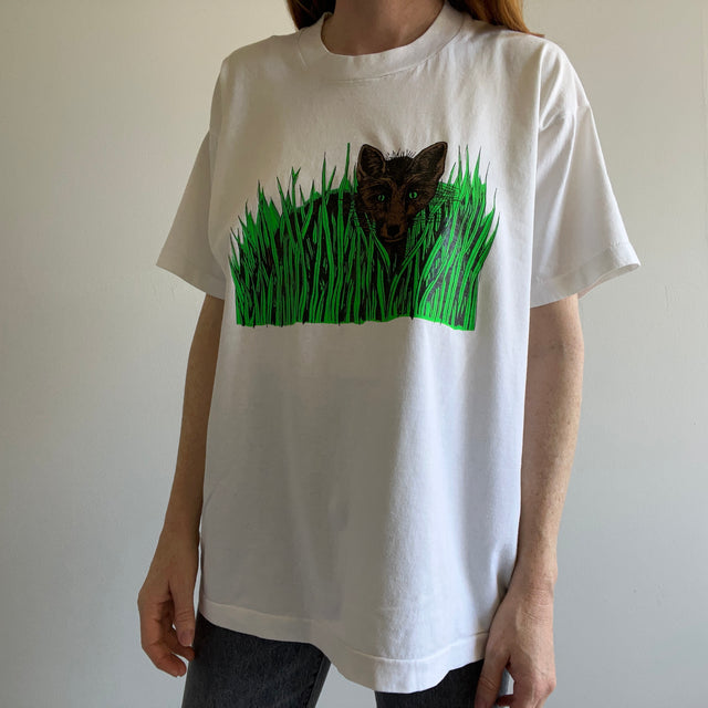 T-shirt avant et arrière Foxtail Grass des années 1980