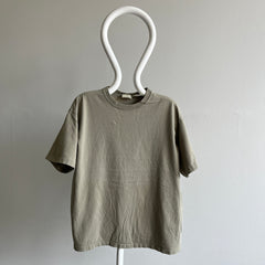 1990s Sand/Khaki Blank Cotton T-Shirt