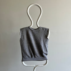 Sweat-shirt musculaire bricolage des années 1970 sur un sweat-shirt gris blanc principalement en coton mélangé - BEAT UP