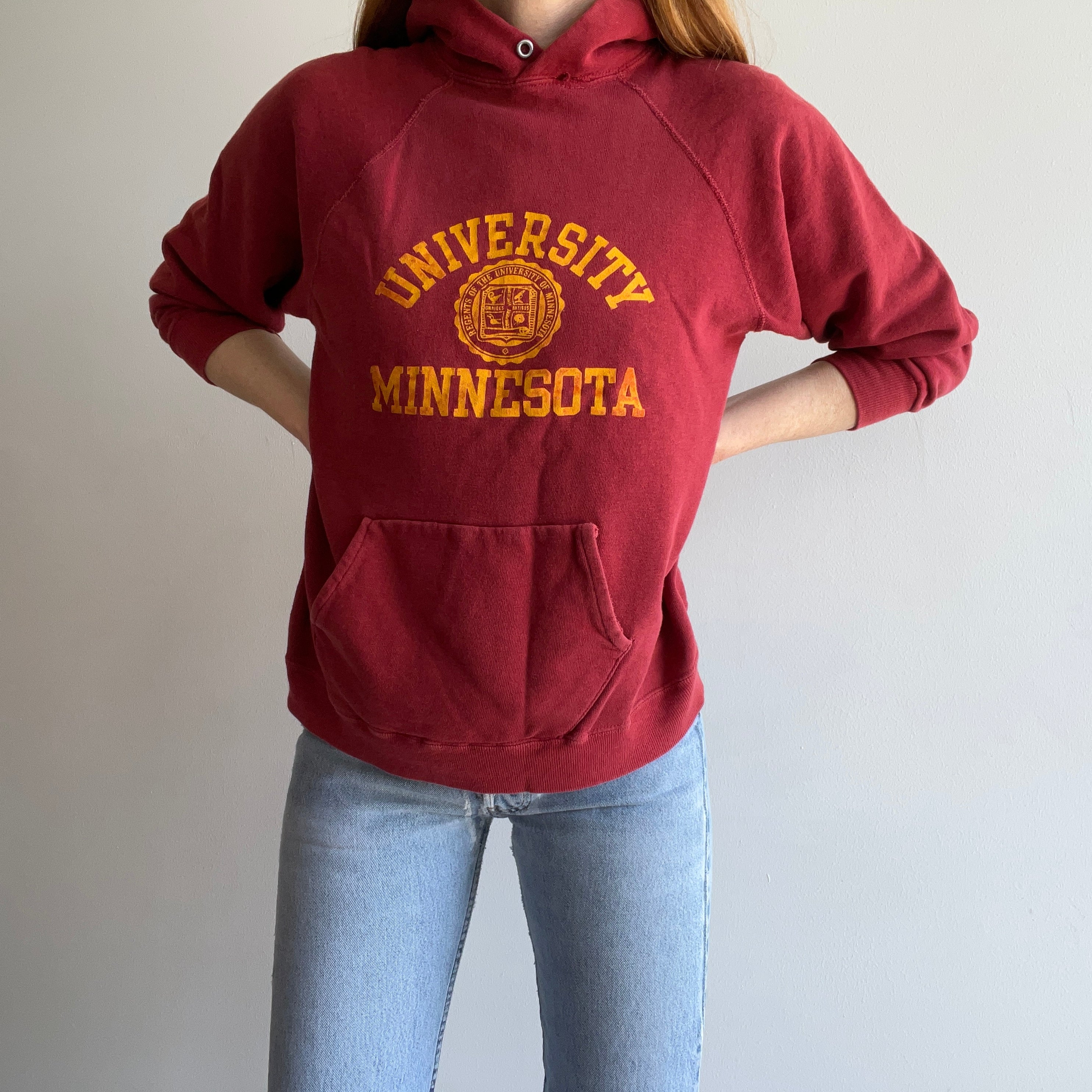 1970s University of Minnesota Pull Over Hoodie !!!