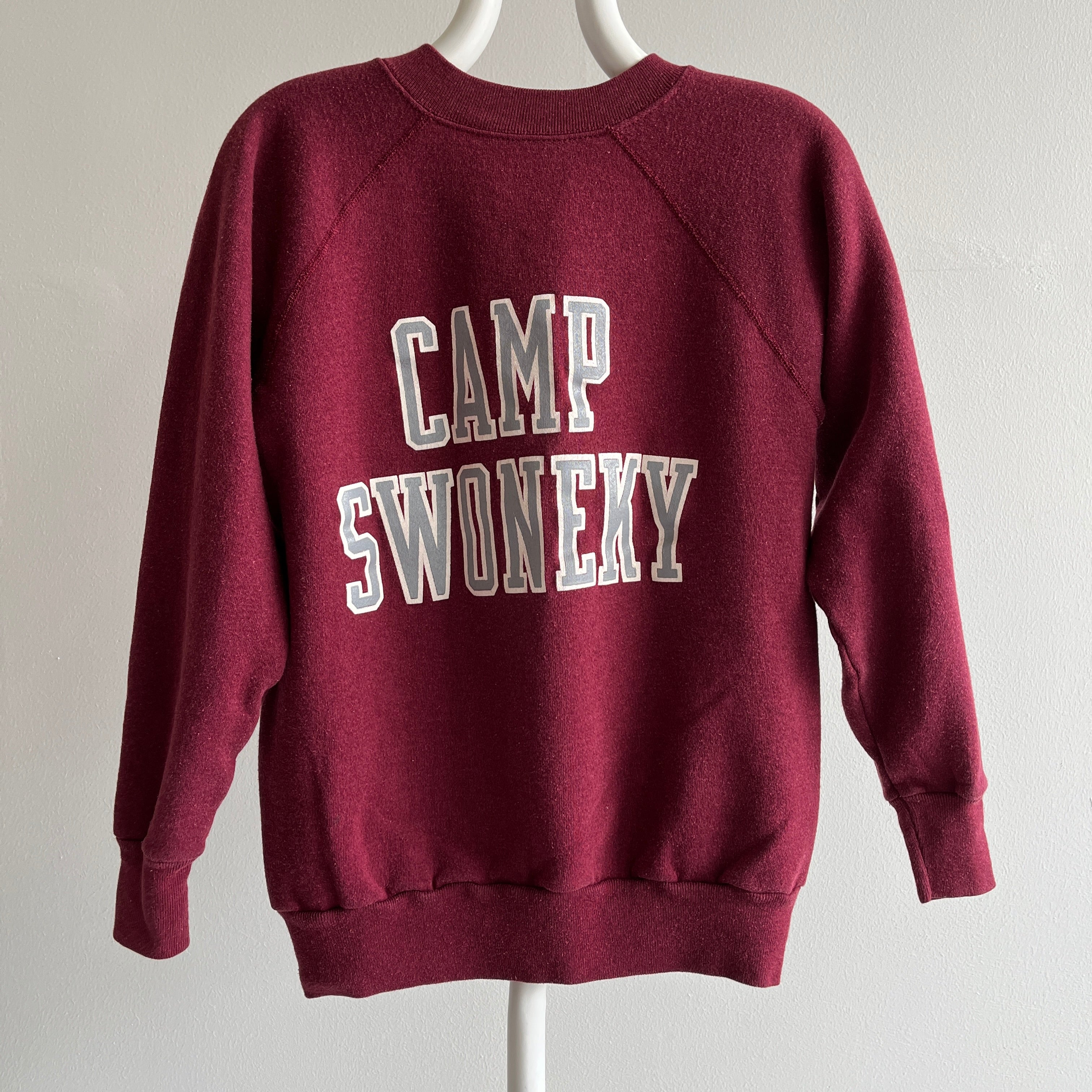 1980s Camp Swoneky Raglan Soft and Cozy Sweatshirt