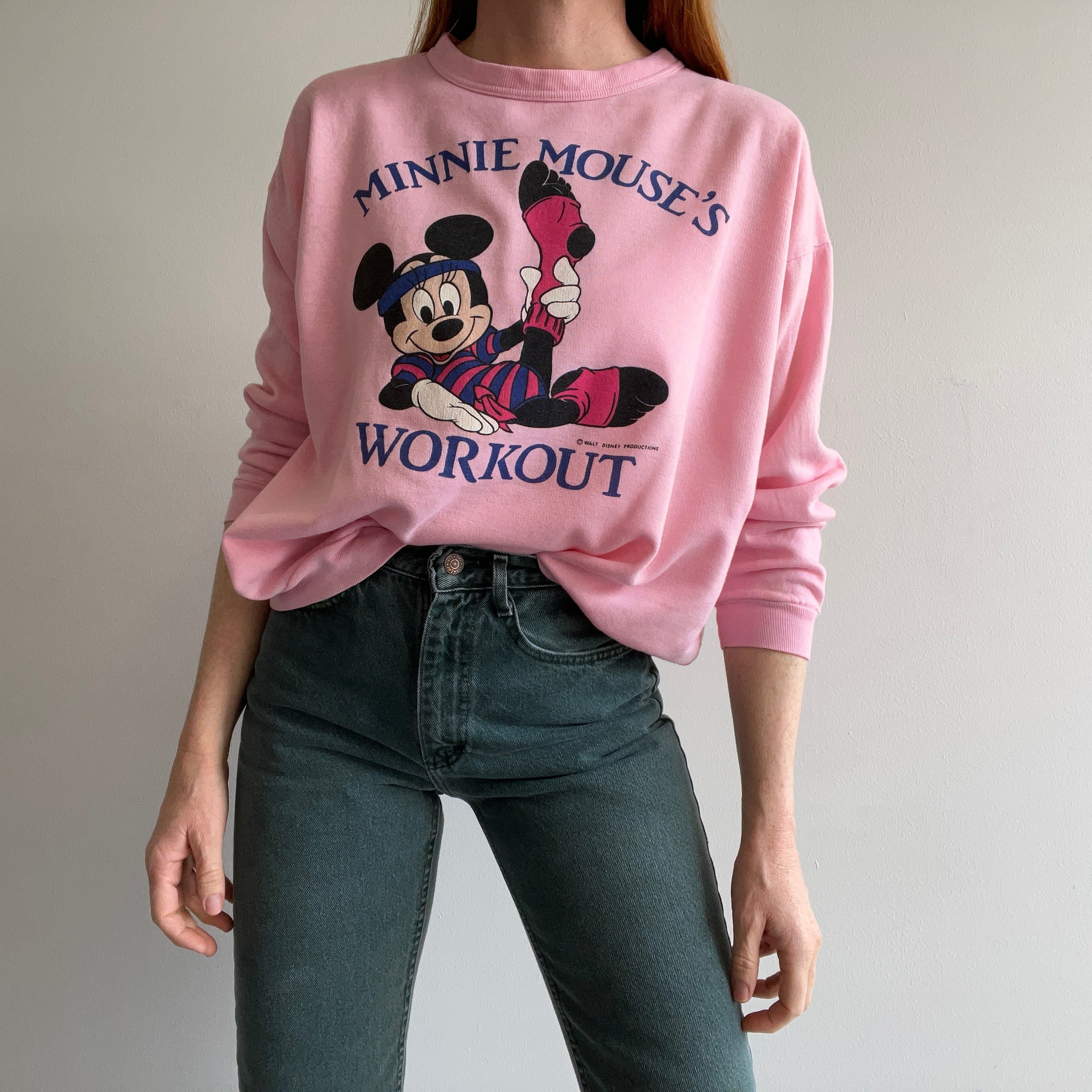 1980s Minnie Mouse's Workout Super Soft Sweatshirt