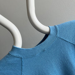 1980s Blank Baby Blue Raglan by Velva Sheen !!!