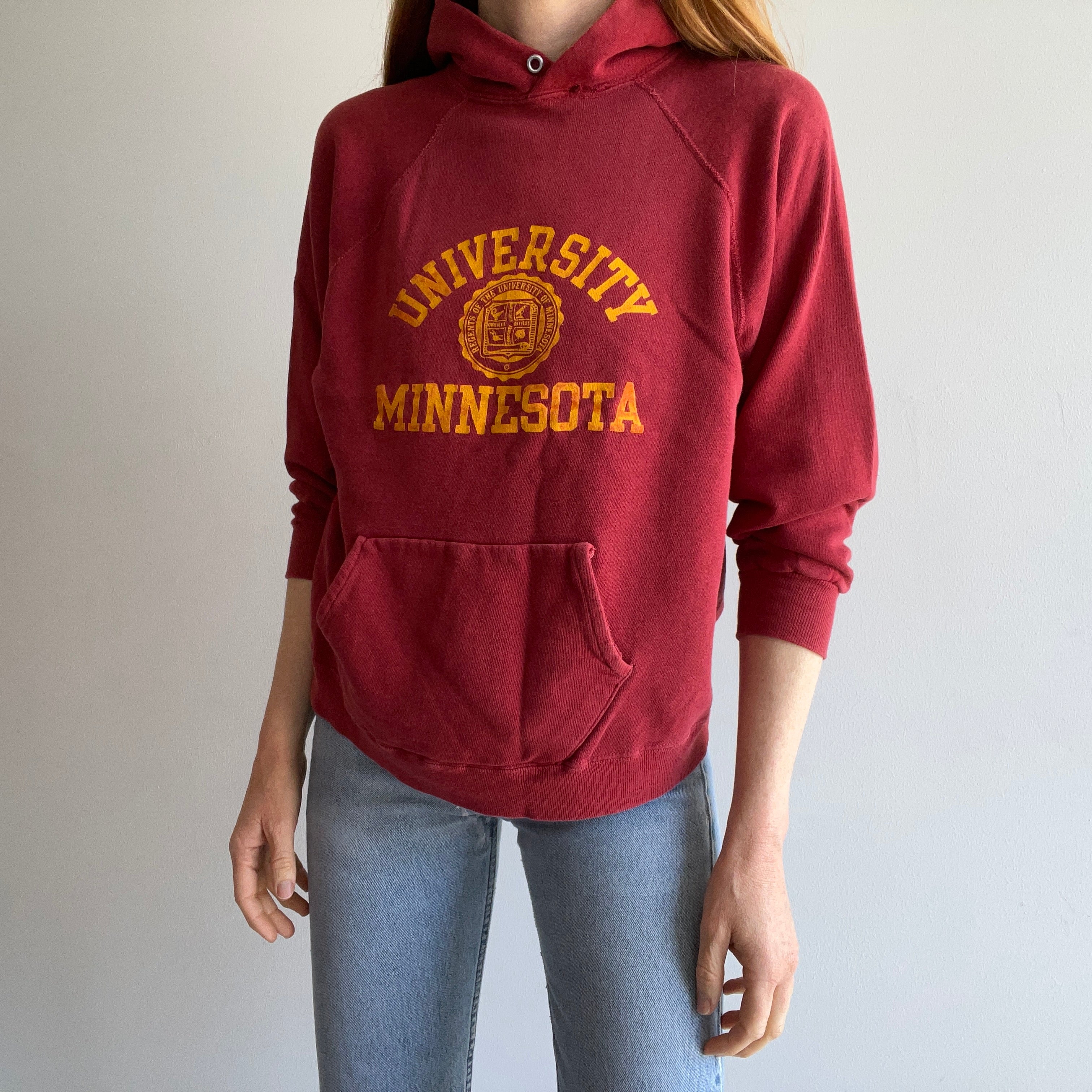 1970s University of Minnesota Pull Over Hoodie !!!