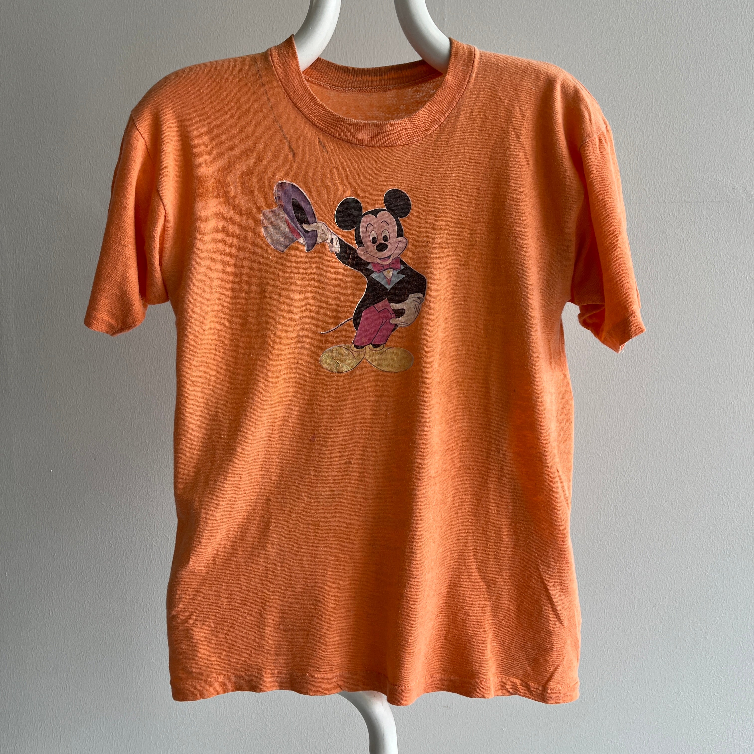 1970s Mickey Mouse Faded Knit T-Shirt