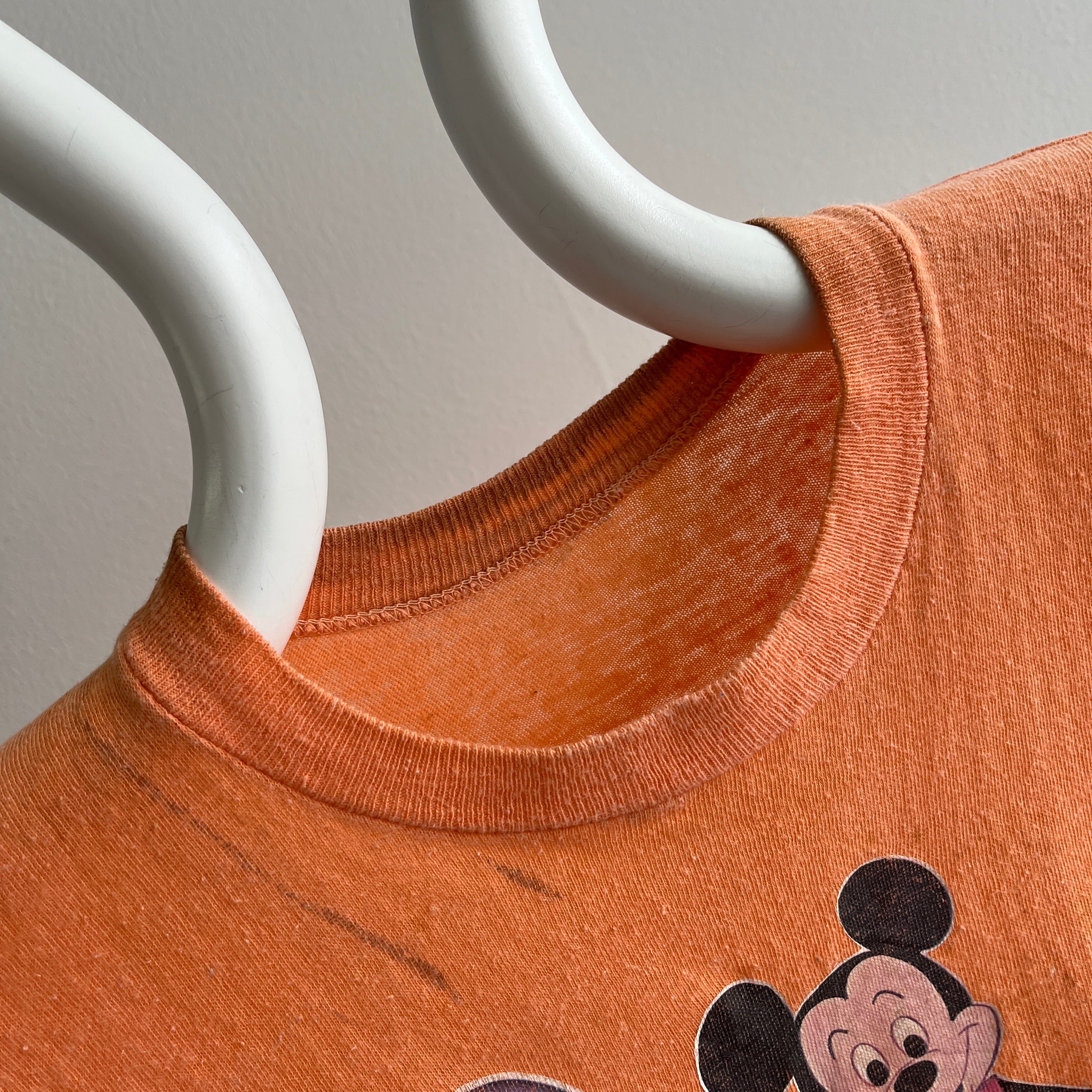 1970s Mickey Mouse Faded Knit T-Shirt