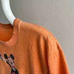 T-shirt en tricot délavé Mickey Mouse des années 1970