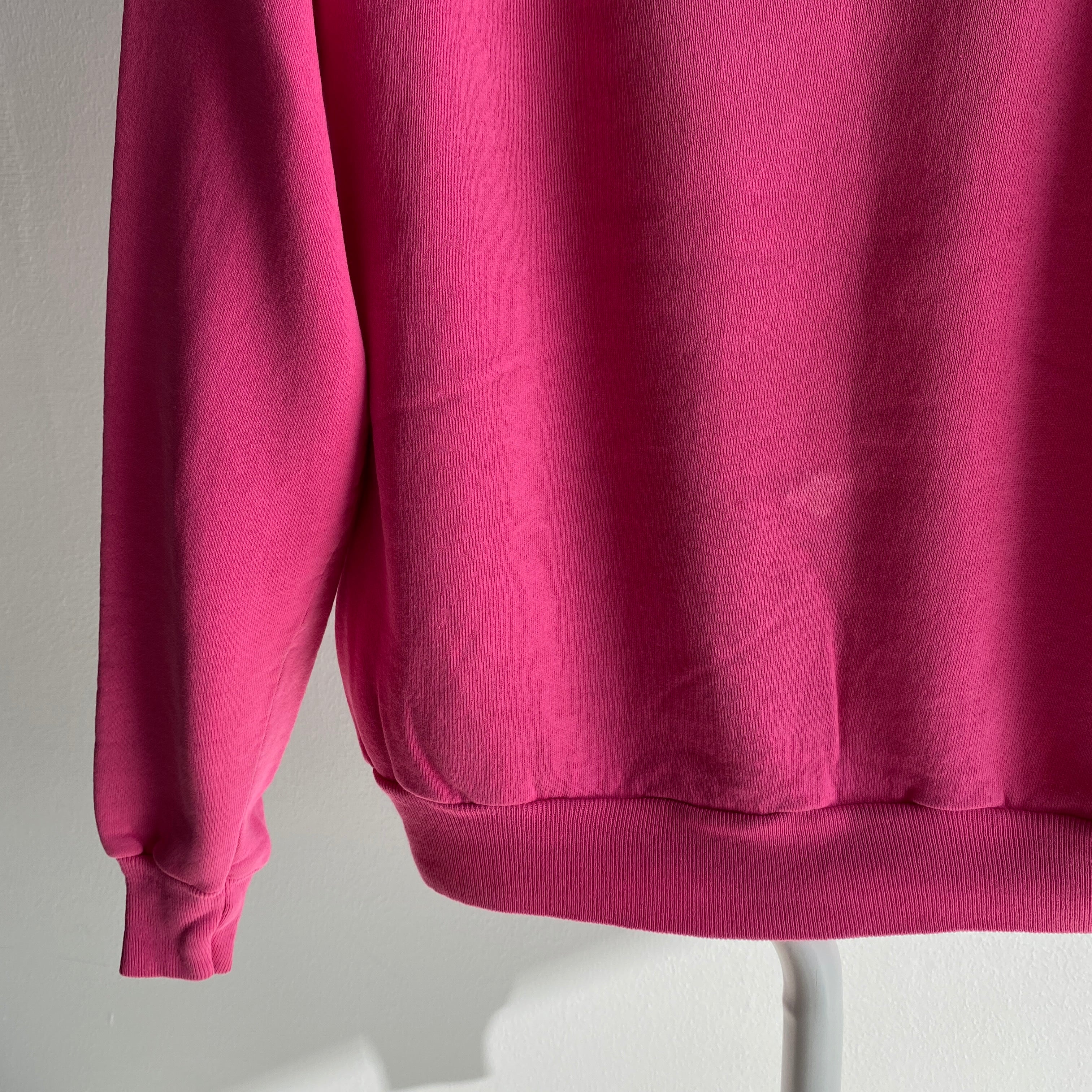 1980s Ultra Sweats Pink Raglan Sweatshirt