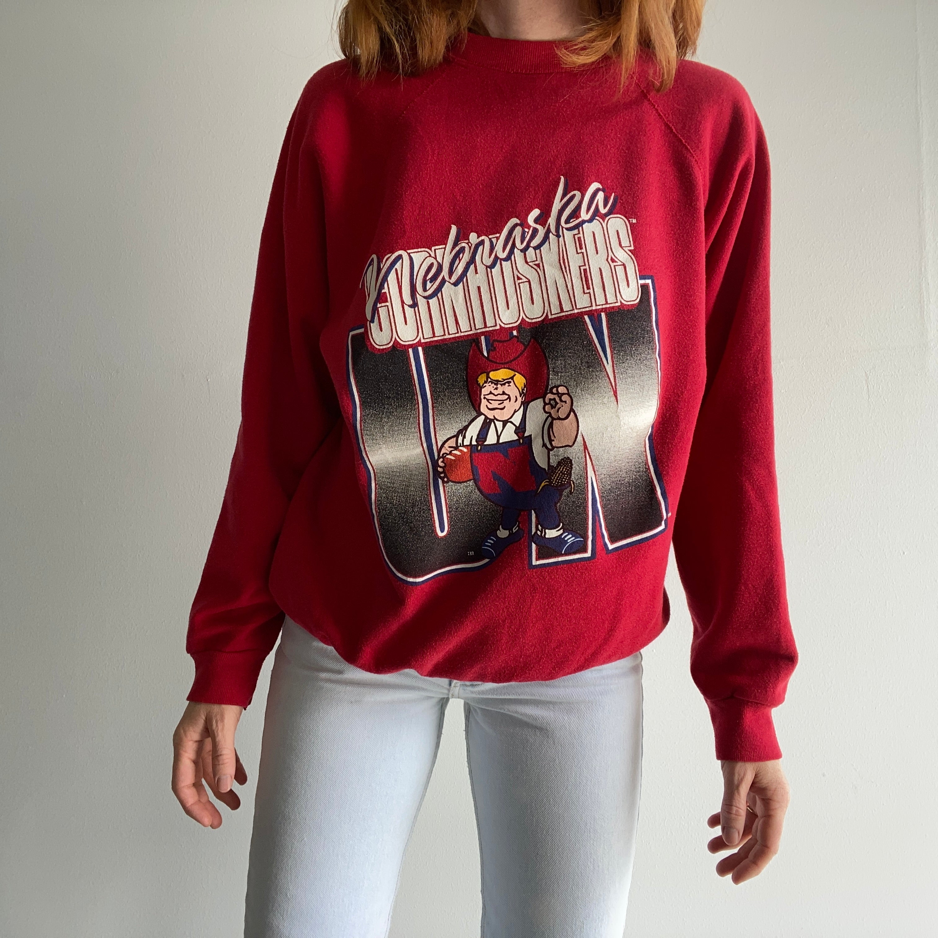 Sweat-shirt Nebraska Cornhuskers des années 1980 par Artex