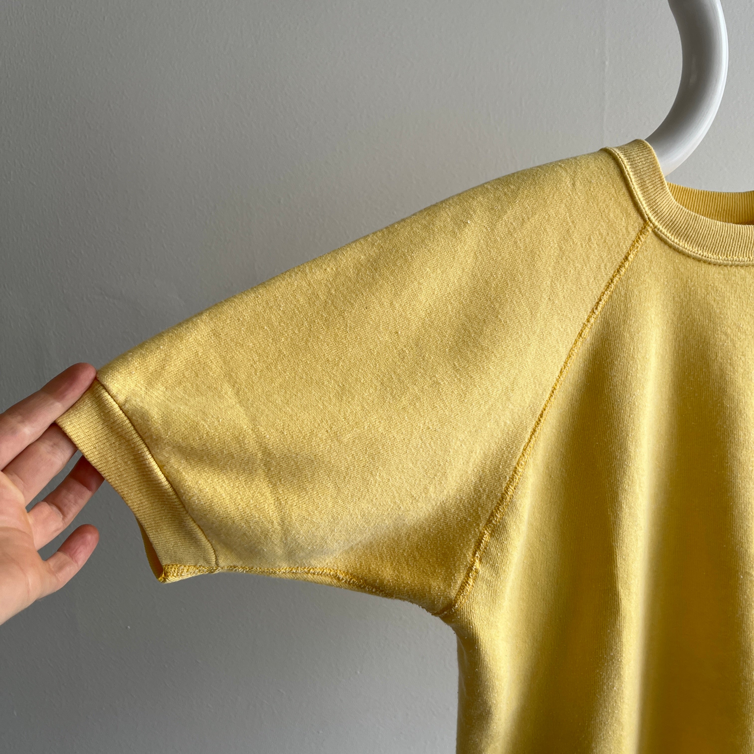 1980s Buttery Yellow Soft And Wonderful Warm Up Sweatshirt