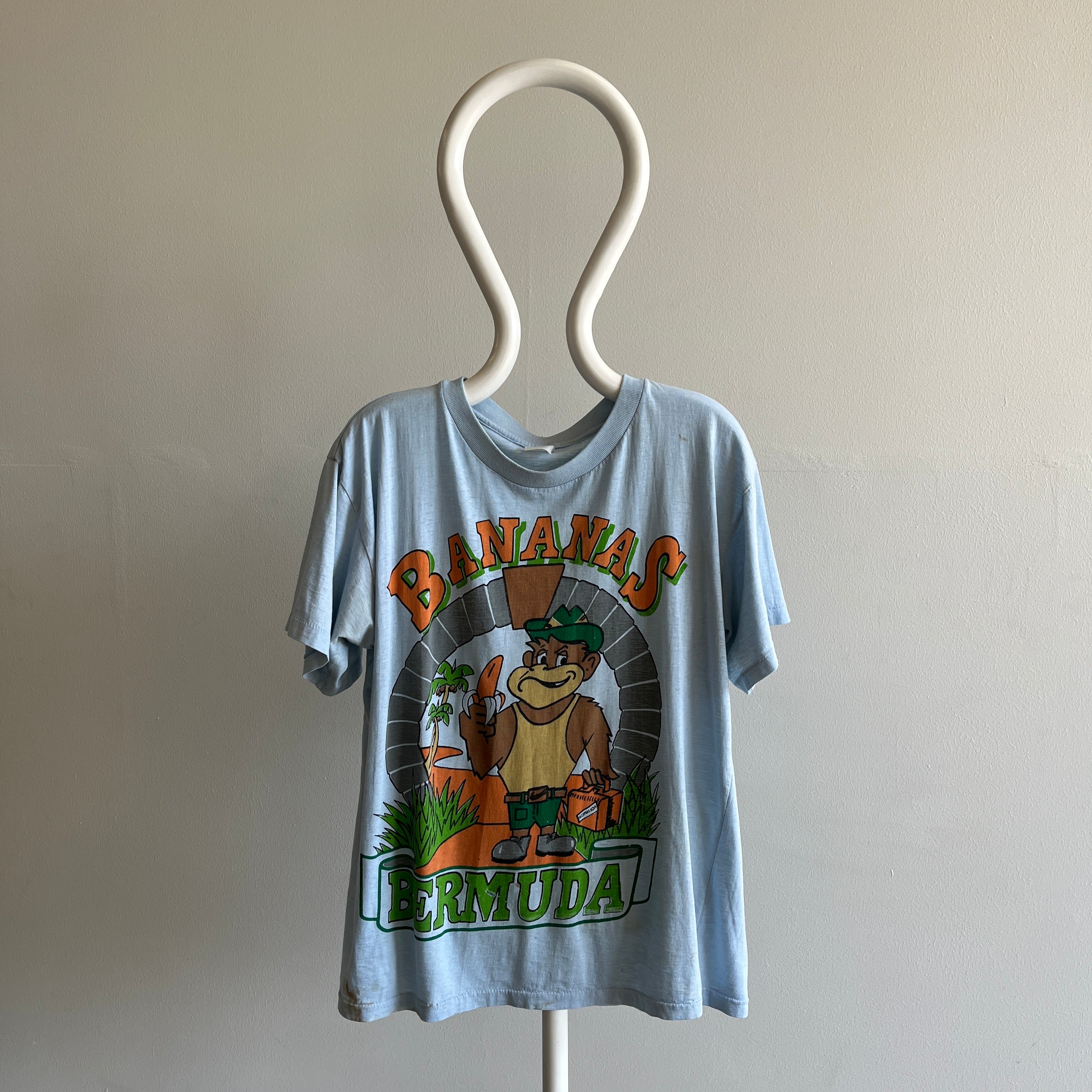 T-shirt de touriste des Bahamas SUPER STAINED des années 1990