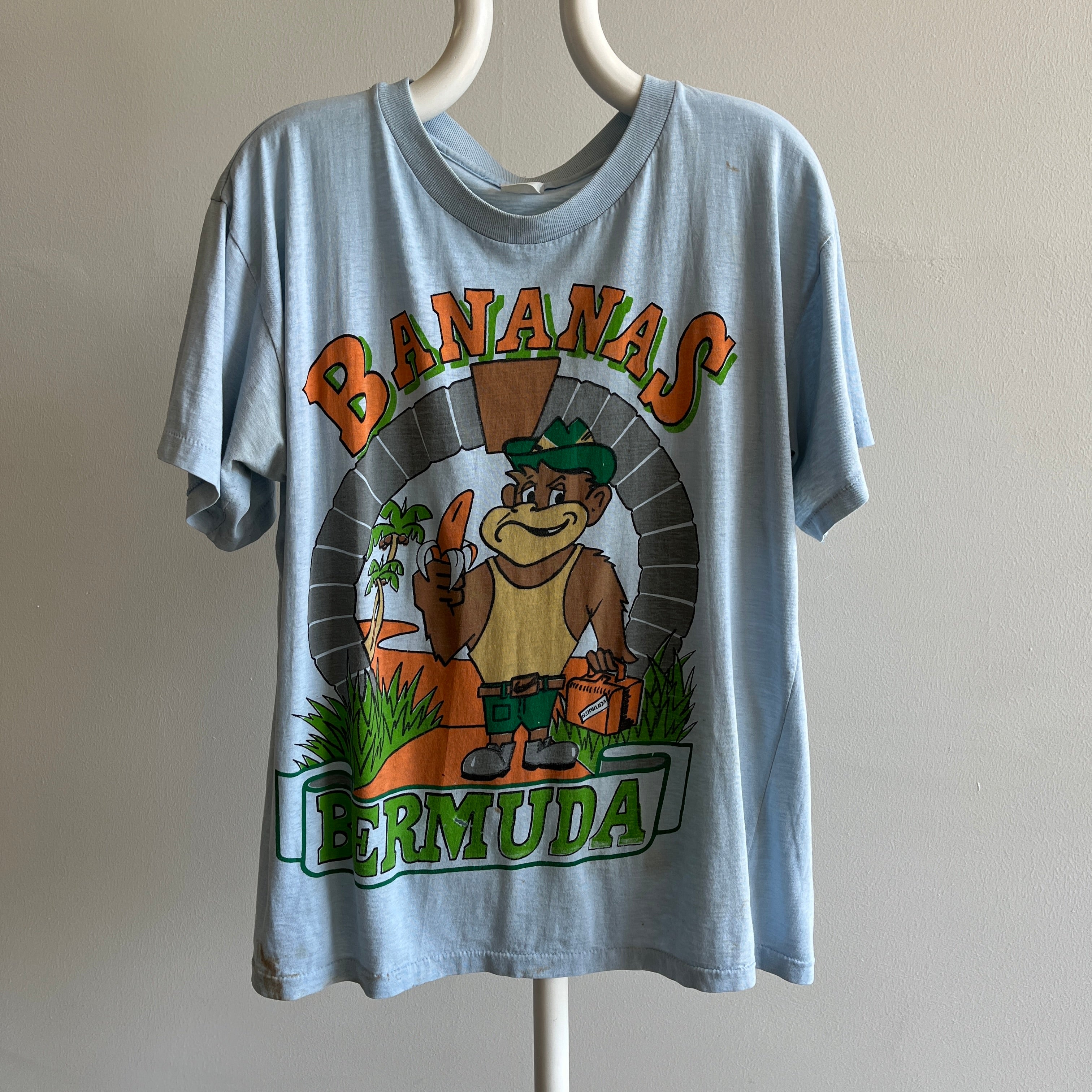 T-shirt de touriste des Bahamas SUPER STAINED des années 1990