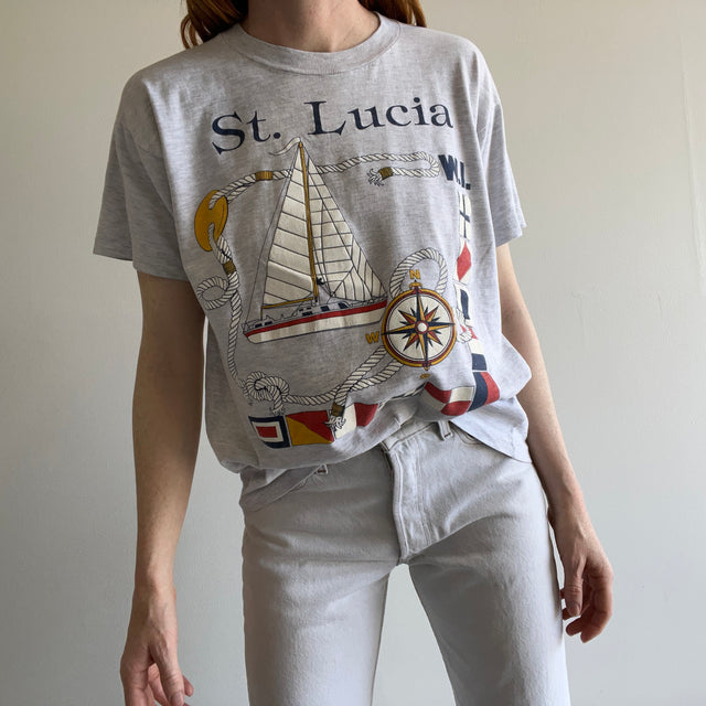 T-shirt Touristique de Sainte-Lucie des années 1980/90