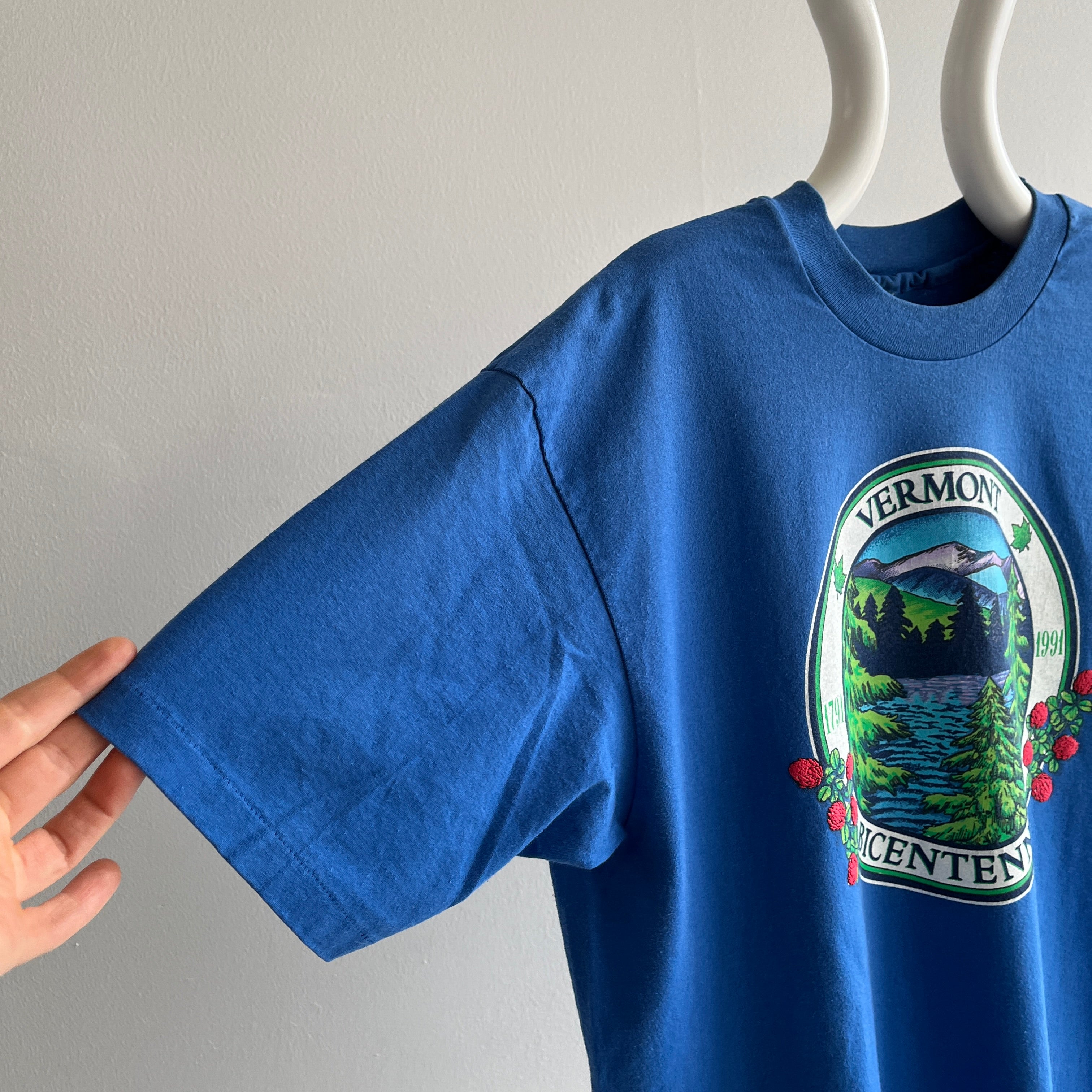 1990-1991 T-shirt touristique du bicentenaire du Vermont
