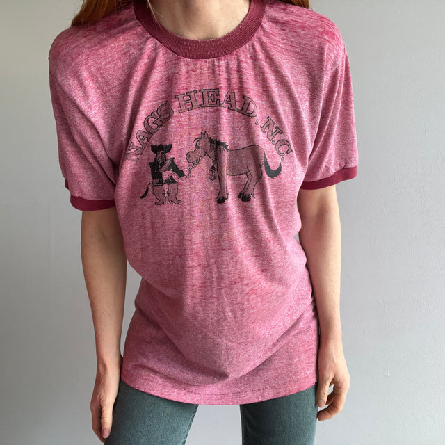 1970s Paper Thin Nag's Head, North Carolina Ring Tee