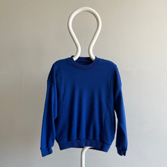 1980s Royal Blue Raglan With Side Detailing - Not Your Average!!