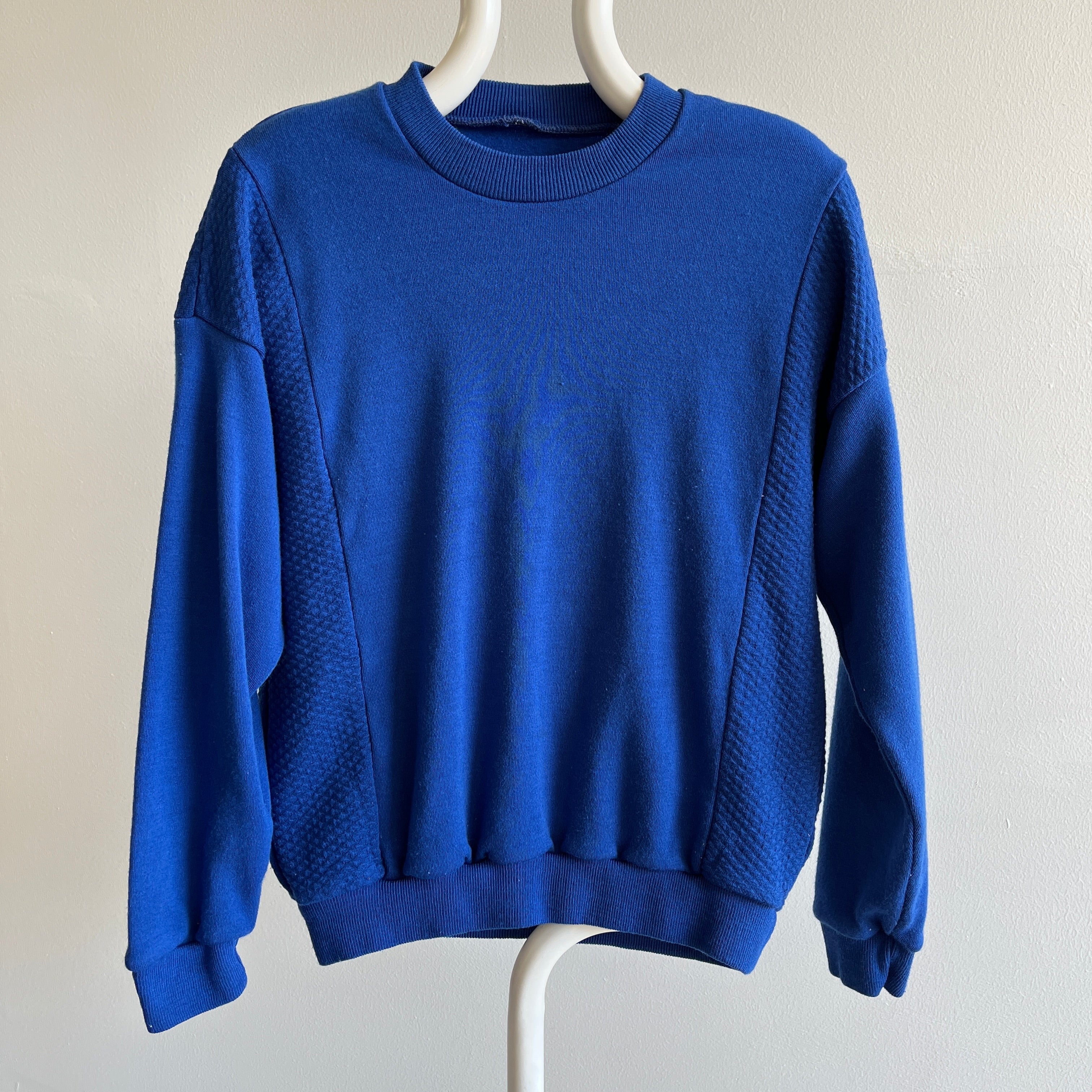 1980s Royal Blue Raglan With Side Detailing - Not Your Average!!