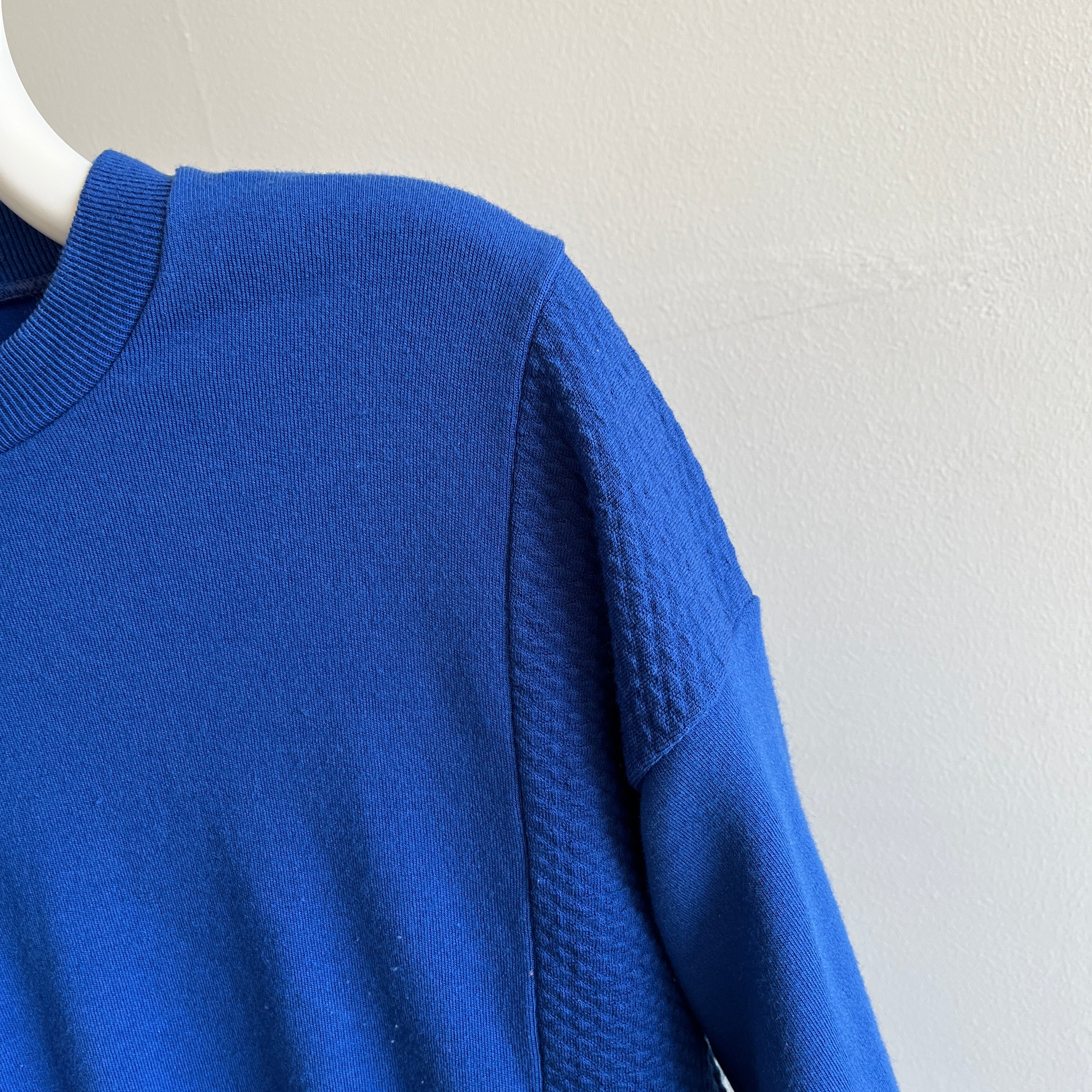 1980s Royal Blue Raglan With Side Detailing - Not Your Average!!