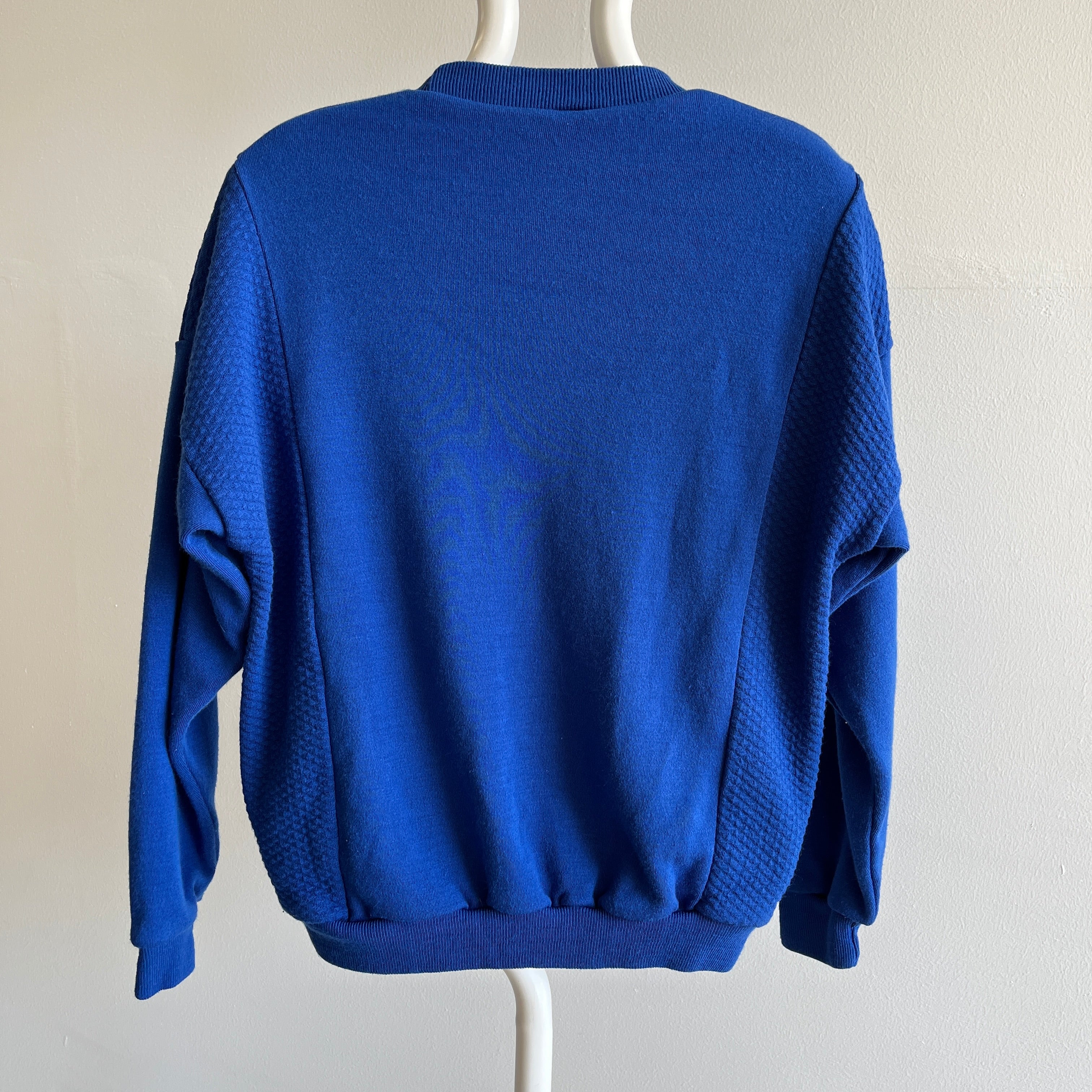 1980s Royal Blue Raglan With Side Detailing - Not Your Average!!