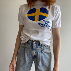 1970/80s Made in Sweden Structured Cotton Ring T-Shirt