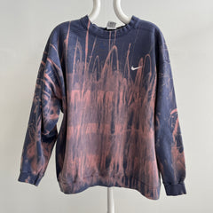 1990s Nike BLEACH Streaked DIY MADE IN AMERICA Medium Weight Sweatshirt