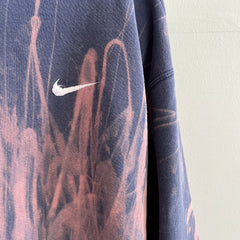 1990s Nike BLEACH Streaked DIY MADE IN AMERICA Medium Weight Sweatshirt