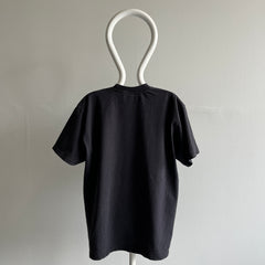 1990s Blank Black Heavyweight Cotton T-Shirt