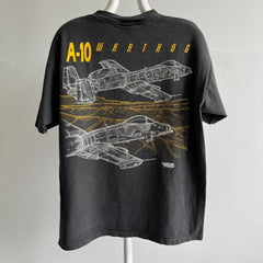 T-shirt avant et arrière A-10 Warthog des années 1990 par Oneita