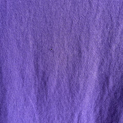 1990s Hanes Her Way Boxy Blank Purple Cotton T-Shirt - LOVE!