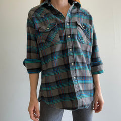 1990s Saddle King Western Snap Front Flannel