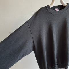1990s Oversized Blank Black Sweatshirt by Jerzees