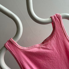 1989 Monterey California Surf Faded Neon Pink Cotton Tank Top