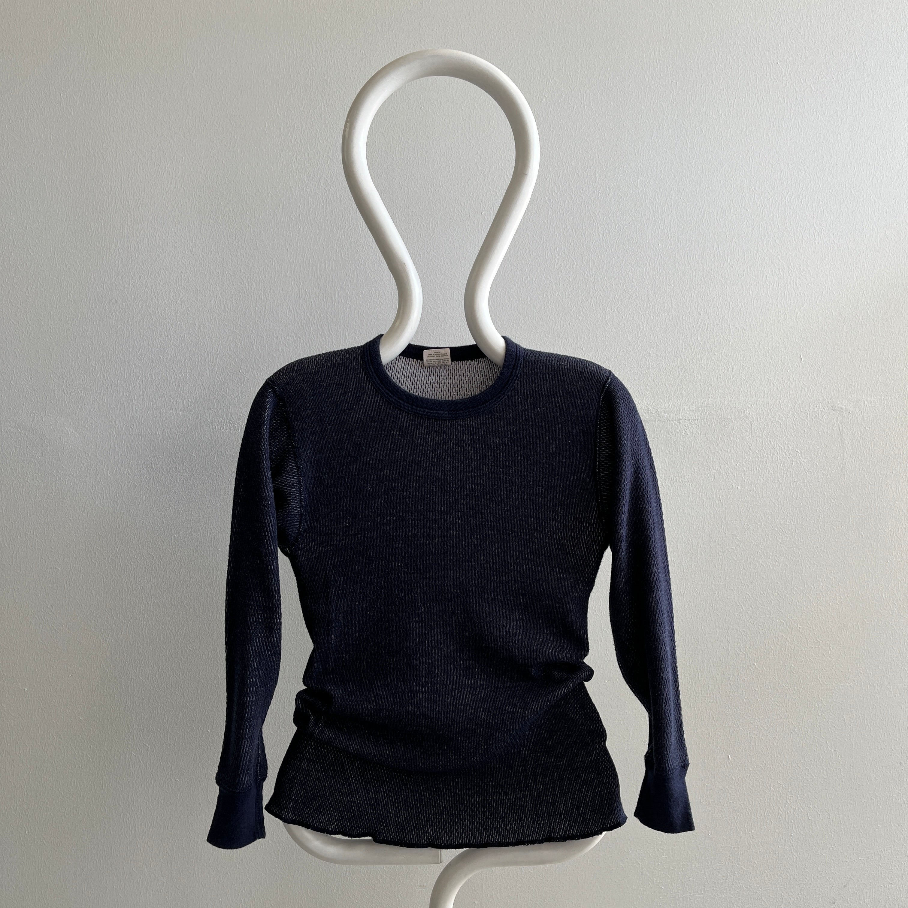 1980s Navy and White Thermal