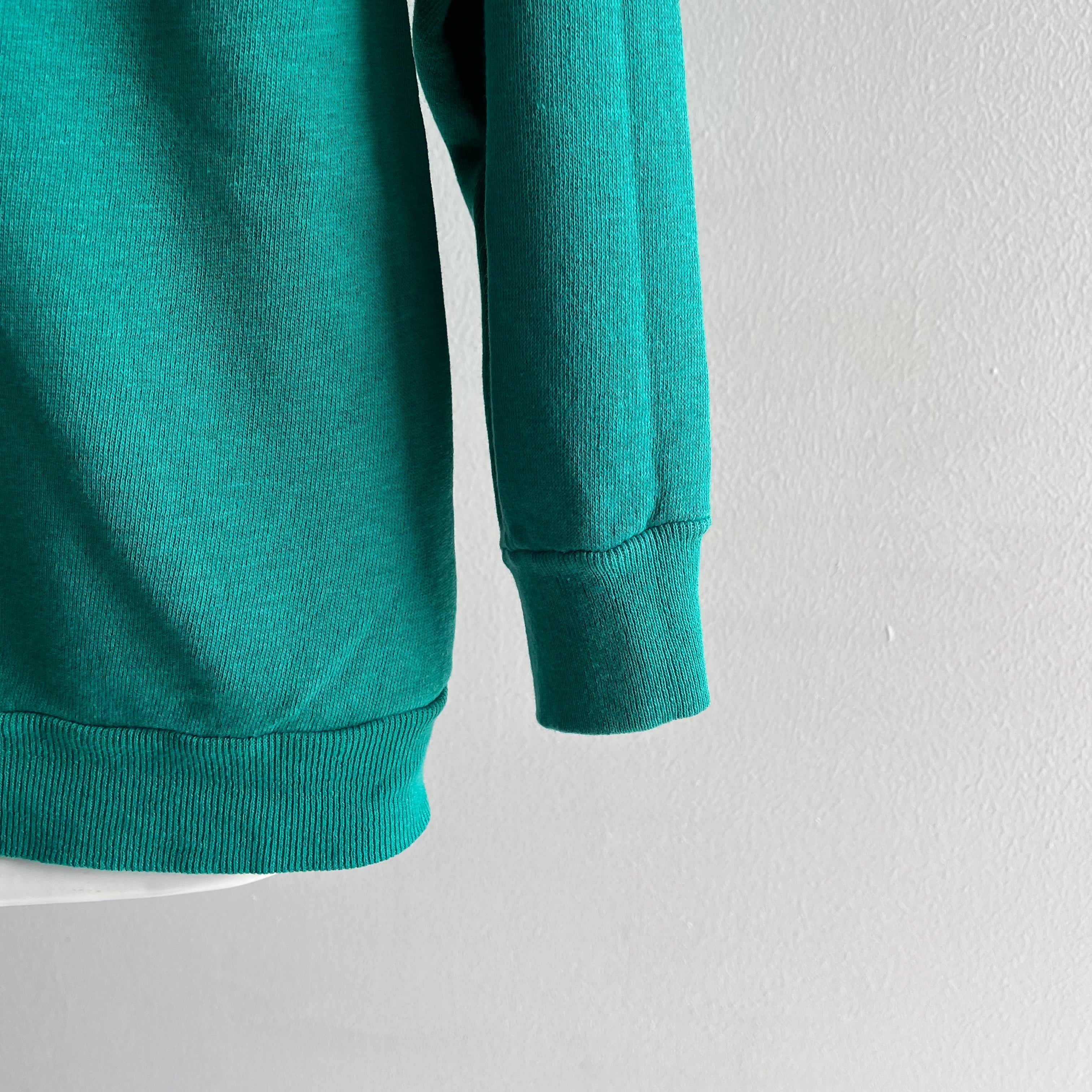 1980s Blank Teal Raglan